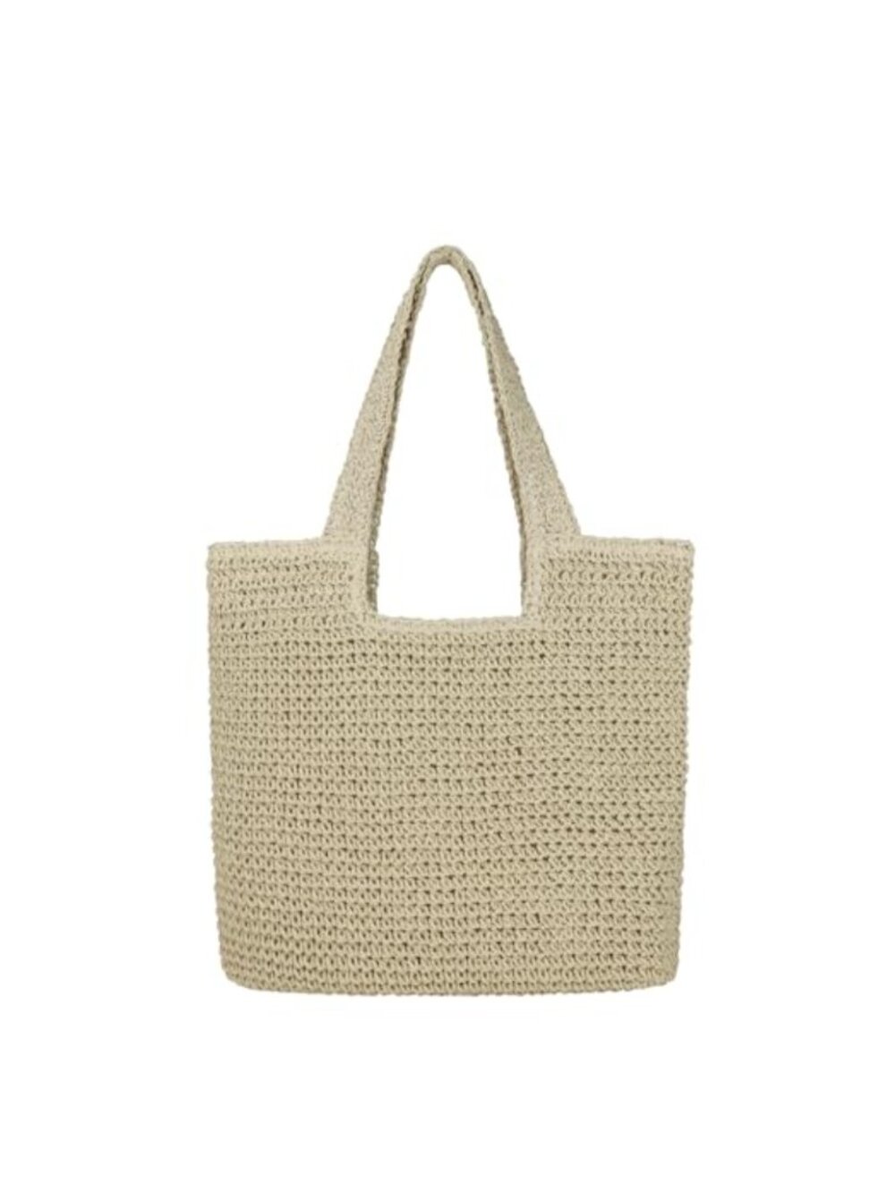 Handwoven Straw Beach Bag Large Woven Shoulder Tote Purse Summer